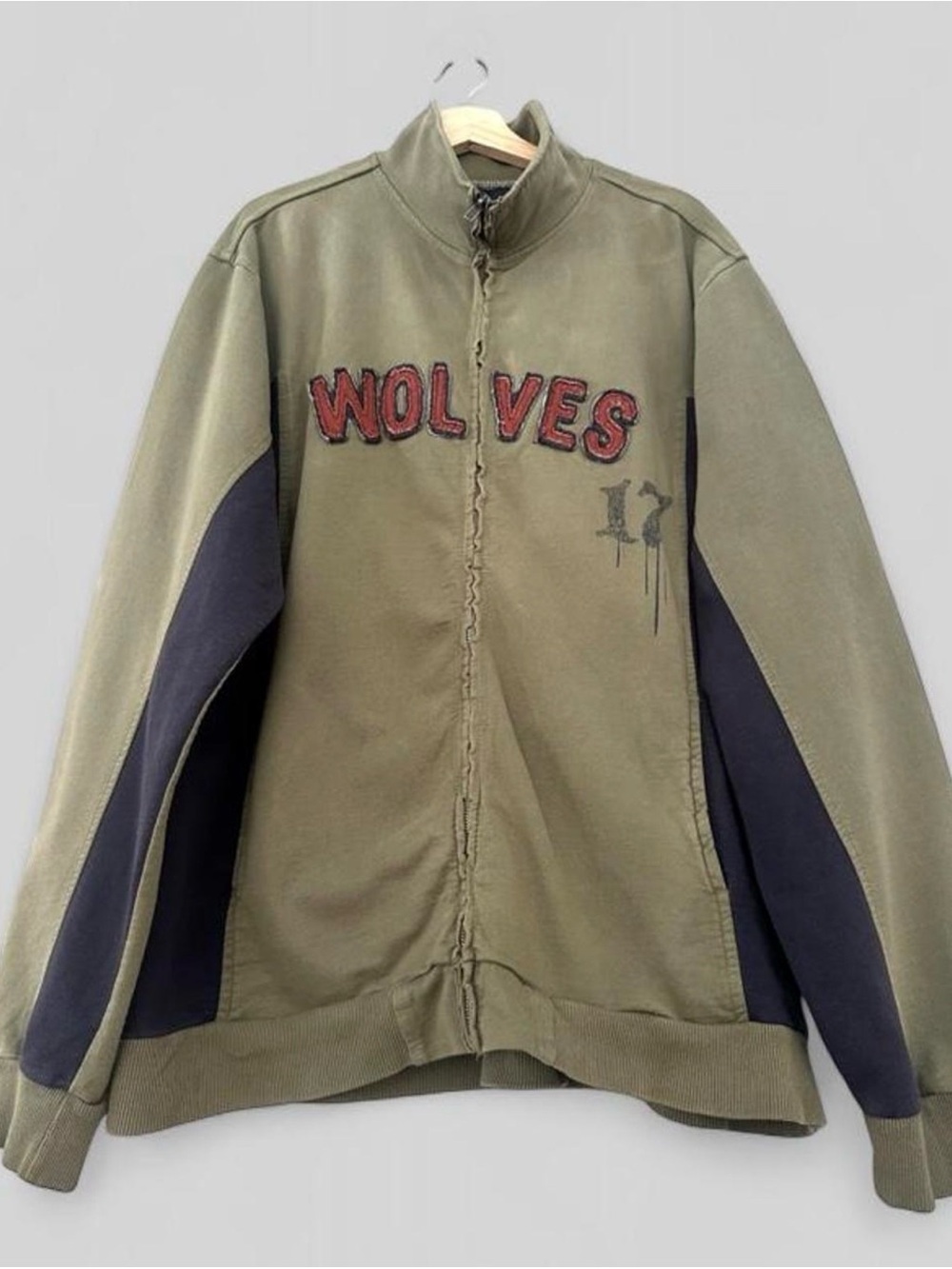 Darc Sport Olive & Navy "WOLVES" Zip Jacket